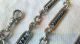 Antique Victorian Solid Silver Fancy Link Pocket Watch Chain & Agate Fob Pocket Watches/Chains/Fobs photo 8