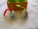 Vintage Pair 2 Of Fine Porcelain Chinese Bell People Design In Chinese Silk Box Bells photo 2