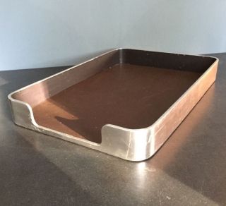 Vtg 70s Mid Century Smith Metal Arts Letter Tray Knoll Smokador 15 