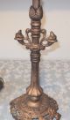 Antique Metal Based Table Lamp,  16 Inches Tall,  Base 6 1/2 By 6 1/2 Other Antique Home & Hearth photo 1