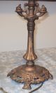 Antique Metal Based Table Lamp,  16 Inches Tall,  Base 6 1/2 By 6 1/2 Other Antique Home & Hearth photo 2