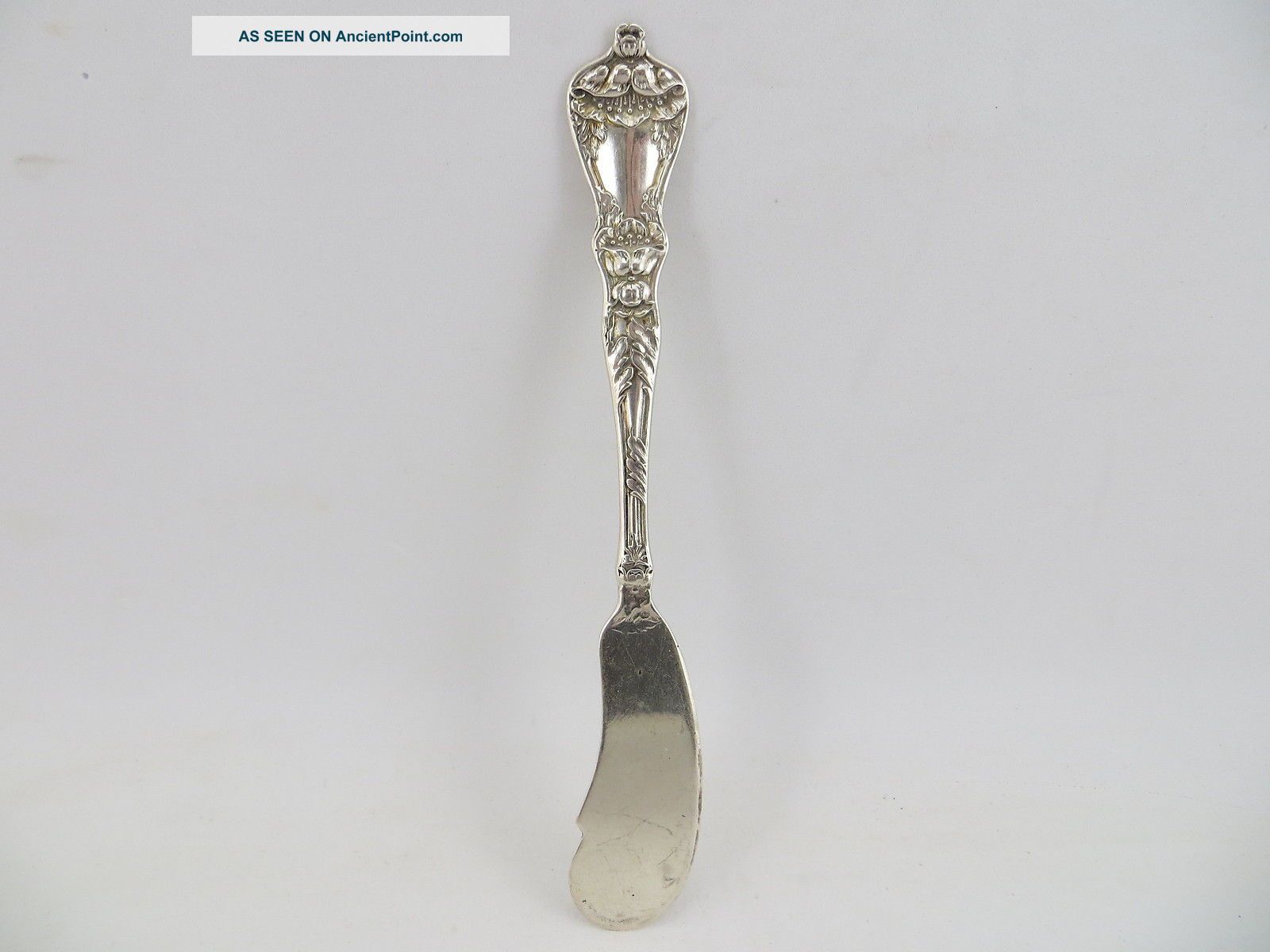 Manchester Sterling Butter Knife Spreader Poppy Pattern Antique Circa 1904 - 14 Flatware & Silverware photo