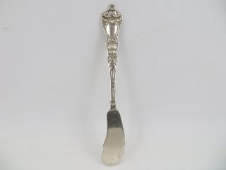 Manchester Sterling Butter Knife Spreader Poppy Pattern Antique Circa 1904 - 14 photo