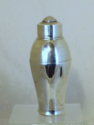 French Art Deco Silver Plated Cocktail Shaker By St Medard photo