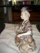 Vintage Cordey Half Figurine - Lady With Lace Shawl And Hand Up - Nr Figurines photo 5