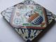 A Very Old Dutch Delft Tile With Flower - Pot In Diamond, , Tiles photo 2