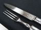 C1839 2 Antique Sterling Silver Collar Mother Of Pearl Handled Cutlery Sheffield Sterling Silver (.925) photo 4