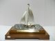 The Sailboat Of Silver Of The Most Wonderful Japan.  A Japanese Antique. Other Antique Sterling Silver photo 1