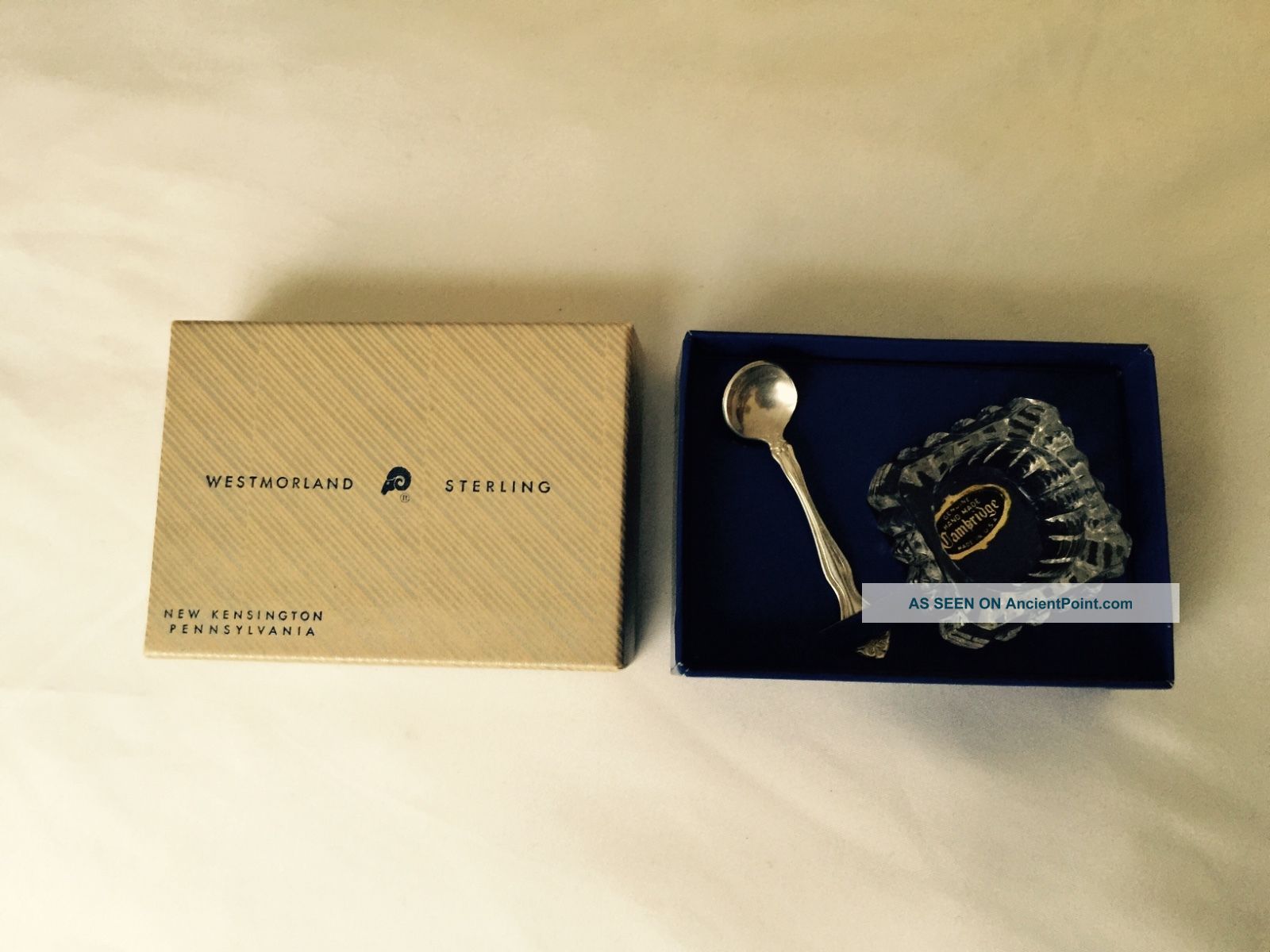 Sterling Flatware - Westmorland George & Martha Washington Salt Spoon & Cellar Flatware & Silverware photo