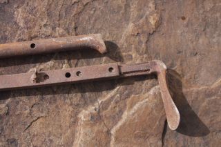 Primitive Embossed Iron Brick Carrier Cleveland Ohio Cabin Home Decor Tool photo