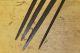 Rare 18th C England Wrought Iron Skewer Holder Great Patina 4 Shaped Skewers Primitives photo 11