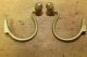 Rare Late 18th C American Brass Jamb Hooks With Back - Plates Primitives photo 2