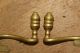 Rare Late 18th C American Brass Jamb Hooks With Back - Plates Primitives photo 4