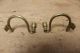 Rare Late 18th C American Brass Jamb Hooks With Back - Plates Primitives photo 5