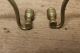 Rare Late 18th C American Brass Jamb Hooks With Back - Plates Primitives photo 6