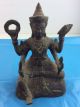 Rare 100 Thailand Shiva Idol Figurine Brass Handmade Sculpture Hindu God Statue Amulets photo 6