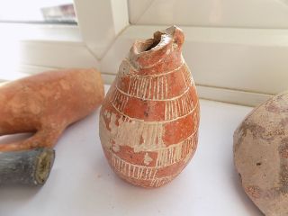 Early Antique Ancient? Cypriot Cyprus Pottery 4 X Incomplete Pots Or Vessels photo