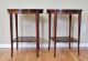 Rare Find Identical 2 Table Pair Regency Style Mahogany & Leather End Tables 1900-1950 photo 1