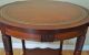 Rare Find Identical 2 Table Pair Regency Style Mahogany & Leather End Tables 1900-1950 photo 3