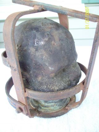 Vintage Copper With Iron Cage Doll Head Mold Industrial Oddity photo