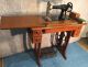 Antique Vintage Singer 127 - 3 Foot - Treadle Sewing Machine In Cabinet Sewing Machines photo 1