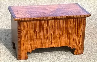 Small Tiger Maple Blanket Chest photo