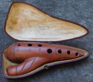 Antique Ocarina With Case By Keith,  Prowse & Co Of London photo