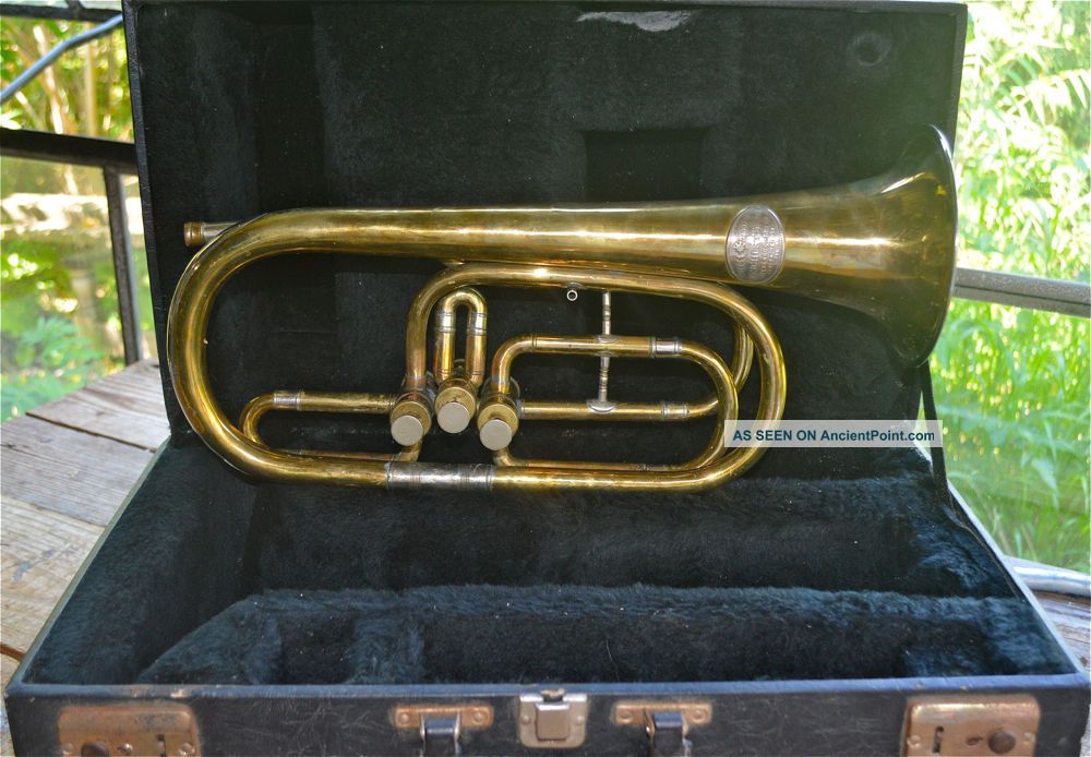 Vintage C.  G.  Schuster Berliner Valve Pumpen Horn Plays Well Made In Germany $500 Brass photo