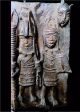 Old Tribal Benin Bronze King And Palace Guard Figure - - - Edo,  Nigeria Other African Antiques photo 2
