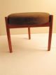 Vtg Mid Century Danish Modern Teak Foot Stool Ottoman Footstool Denmark Hundevad Mid-Century Modernism photo 1