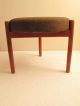 Vtg Mid Century Danish Modern Teak Foot Stool Ottoman Footstool Denmark Hundevad Mid-Century Modernism photo 3