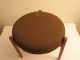 Vtg Mid Century Danish Modern Teak Foot Stool Ottoman Footstool Denmark Hundevad Mid-Century Modernism photo 7