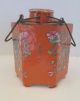 19thc / 20thc Chinese Porcelain Floral And Symbols Tea Caddy W/ Stamp Tea Caddies photo 1