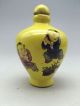 Chinese Ceramic Painting By Hand Two Children Snuff Bottles Snuff Bottles photo 1