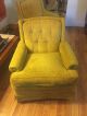 Pair Vintage Retro Mid Century Drexel Club Lounge Swivel Rocking Chairs Yellow Post-1950 photo 5