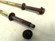 4 Primitive Antique Baby Carriage Buggy Wood Wheels And Axles Circa 1880 Baby Carriages & Buggies photo 11