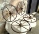 4 Primitive Antique Baby Carriage Buggy Wood Wheels And Axles Circa 1880 Baby Carriages & Buggies photo 5