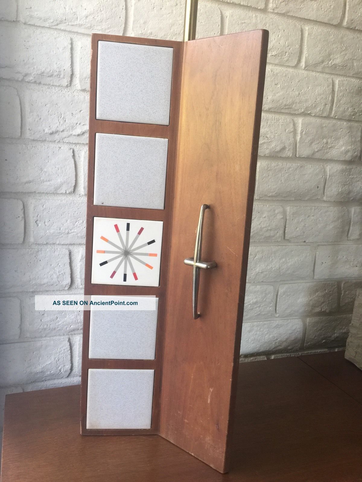 Rare Paul Mccobb Pomona Tile Solid Walnut Lamp Mid Century Lightolier Mid-Century Modernism photo