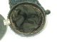Antique Elegant Carved Bakelite & Carnival Ab Glass Micro Beaded Handbag Purse Art Deco photo 1
