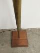 Vintage Mid Century Modern Danish Style Teak Wood Brass Floor Lamp Mid-Century Modernism photo 3