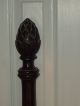 Pair Antique Twin Size Carved Solid Mahogany Pineapple 4 Post Beds Post-1950 photo 1
