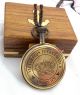 Artshai Pocket Watch With Chain And Wooden Box.  Victorian Design.  Nautical Gift Clocks photo 1