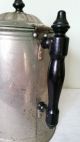 Antique Rime Metal Ware Coffee Pot With Wooden Handle Metalware photo 2