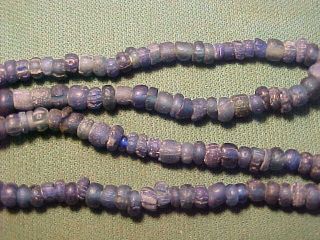 Roman Necklace Dark Blue Glass Beads Circa 100 - 400 Ad photo