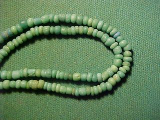 String Roman Turquoise Coloured Glass Beads Circa 100 - 400 A.  D. photo