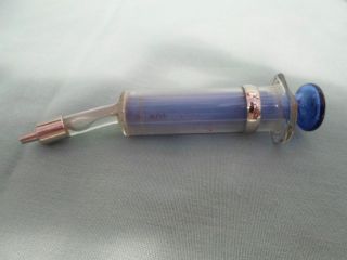 Vintage Rare B Braun,  Meisungen,  Blue Glass Dr Jones Varix Injection Syringe photo