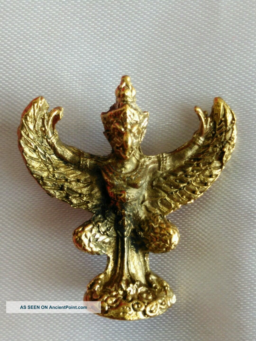 Brass Garuda Talisman King Powerful Honor Garuda Ta Powerfut Yant Amulet Buddha Amulets photo