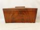19thc Ca.  1840 Antique Regency Style Coffin Lid Old Victorian Wood Tea Caddy Boxes photo 1
