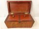 19thc Ca.  1840 Antique Regency Style Coffin Lid Old Victorian Wood Tea Caddy Boxes photo 7