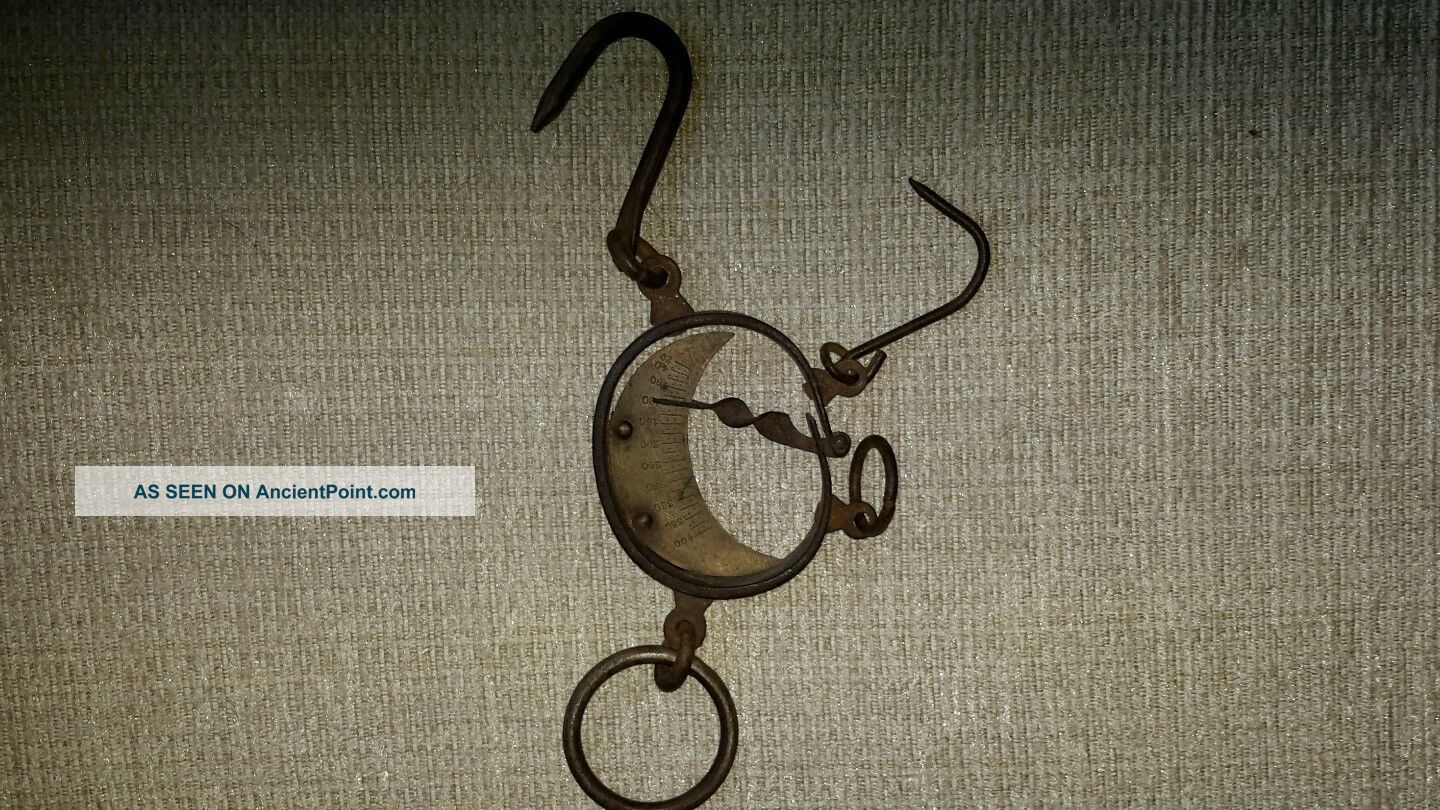 Antique Buffalo Hide Scale Made By H.  Boker & Co Germany Pre - 1900? Brass/iron Scales photo